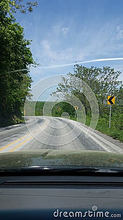 Ozark Mountain Curves Stock Photo