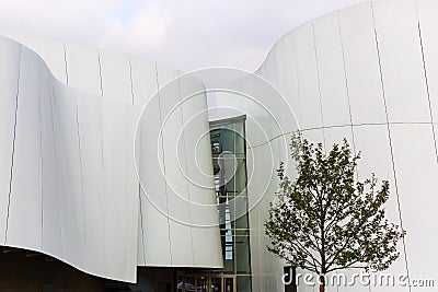 Ozeaneum building in Stralsund. Ozeaneum is a public aquarium, one of the three largest institutions of its kind in Europe. Editorial Stock Photo