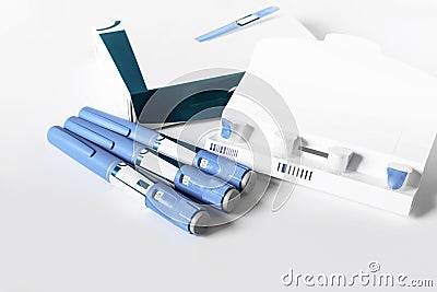 Ozempic Insulin injection pen or insulin cartridge pen for diabetics Stock Photo