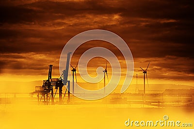 Ozone hole - big heat Stock Photo