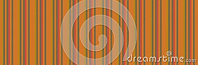 Oztec texture stripe lines, discount fabric pattern vertical. Bmooth vector textile seamless background in orange and cyan colors Vector Illustration