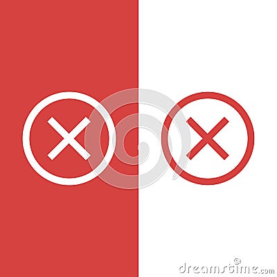 Reject and remove flat vector. Vector Illustration