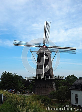 Flour Mill in Haaften, Netherlands Editorial Stock Photo