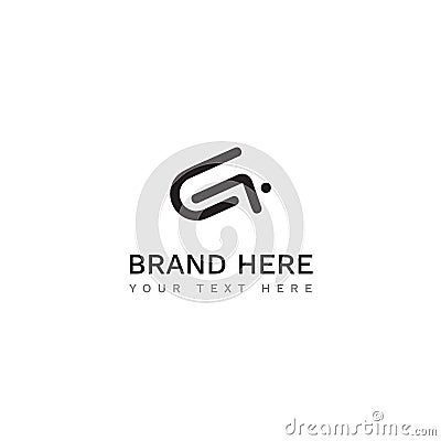 P letter elegant logo, used for web, landing page, business, can editable eps file Stock Photo