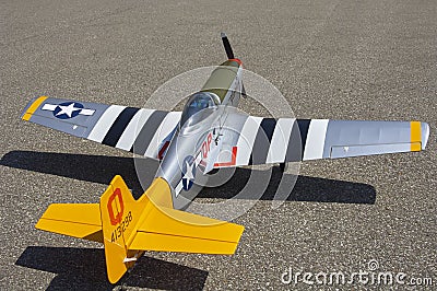 Model Plane P51 Mustang Stock Photo