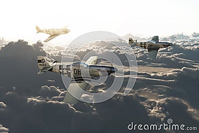 P51 mustangs Stock Photo