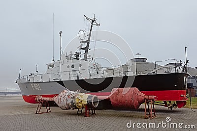 P401 old miliary patrol boat Editorial Stock Photo