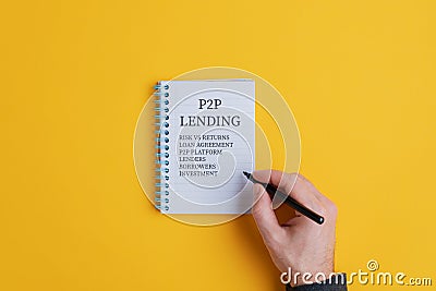 P2P lending model Stock Photo