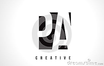 PA P A White Letter Logo Design with Black Square. Vector Illustration