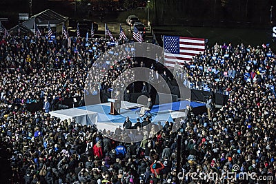 PA: Secretary Hillary Clinton & Senator Tim Kaine Campaign Rally in Philadelphia Editorial Stock Photo