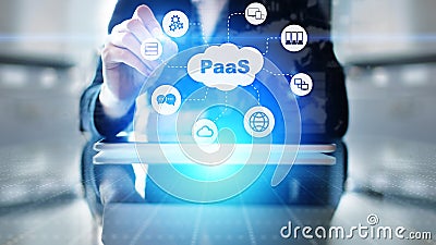 PaaS - Platform as a service, Internet technology and development concept. Stock Photo