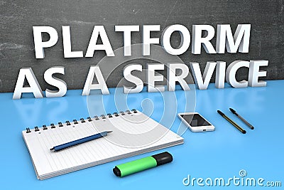 PaaS - Platform as a Service Cartoon Illustration