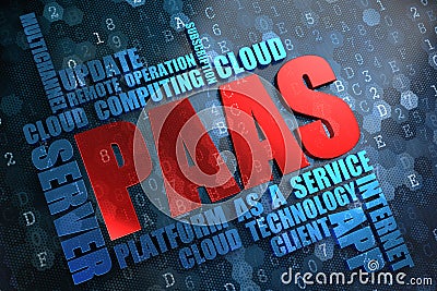 PAAS. Wordcloud Concept. Stock Photo