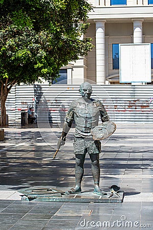 Pablo Ruiz monument in city center in Torremolinos, Spain Editorial Stock Photo
