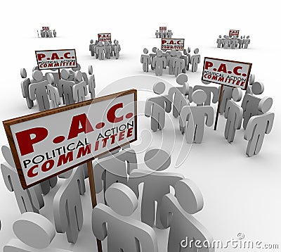 PAC Political Action Committe Special Interest Groups Lobbyist P Stock Photo