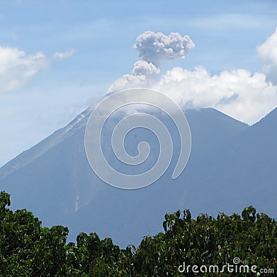 Pacaya Eruption Antigua Guatamala Stock Photo