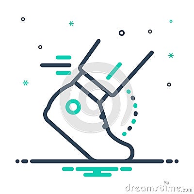 Mix icon for Pace, tempo and gait Vector Illustration