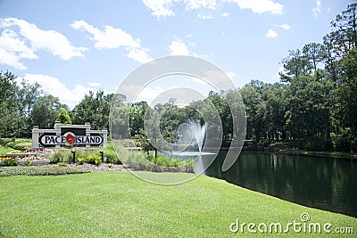 Pace Island Entrance, Jacksonville, Florida Editorial Stock Photo