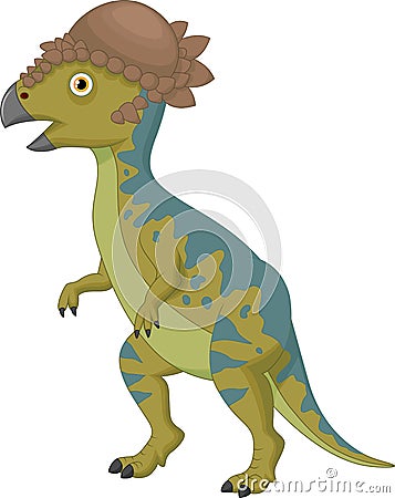 Pachycephalosaurus cartoon Vector Illustration