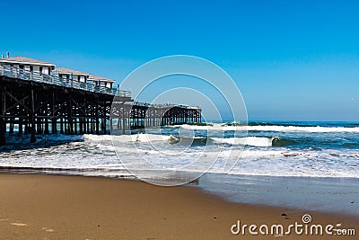 Pacific Beach in San Diego, with the Crystal Pier Stock Photo