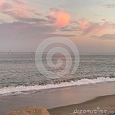 Pacific Cove Beach Cafe California Stock Photo