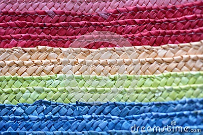 Pacific Islands woven mat clouse up background Stock Photo