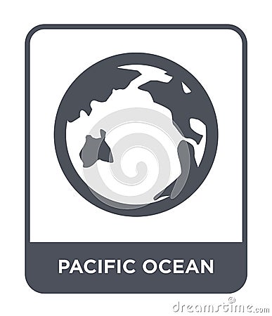 pacific ocean icon in trendy design style. pacific ocean icon isolated on white background. pacific ocean vector icon simple and Vector Illustration