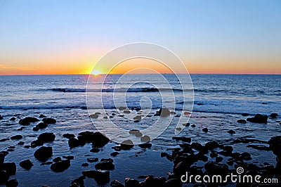 Pacific Ocean Sunset Stock Photo