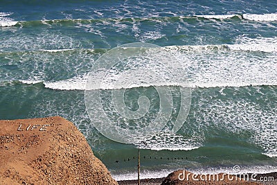 Pacific ocean view in Lima, Peru Stock Photo