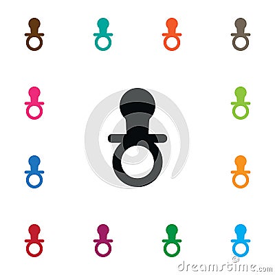 Pacifier Icon. Reassure Vector Element Can Be Used For Pacifier, Nipple, Reassure Design Concept. Vector Illustration