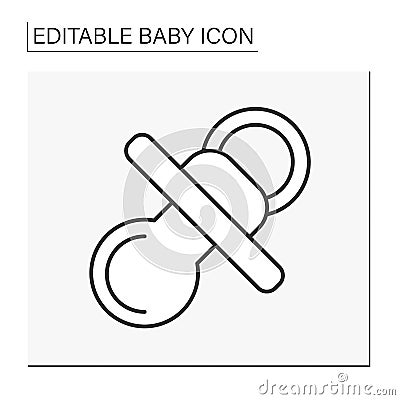 Pacifier line icon Vector Illustration