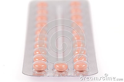 Pack birth control pills Stock Photo