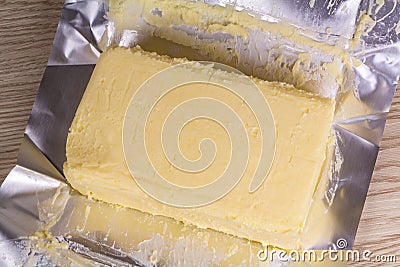 Pack of butter Stock Photo