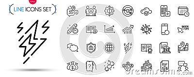 Pack of Calendar, Facts and Demand curve line icons. Pictogram icon. Vector Stock Photo