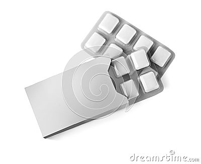Pack of Chewing Gum isolated Stock Photo