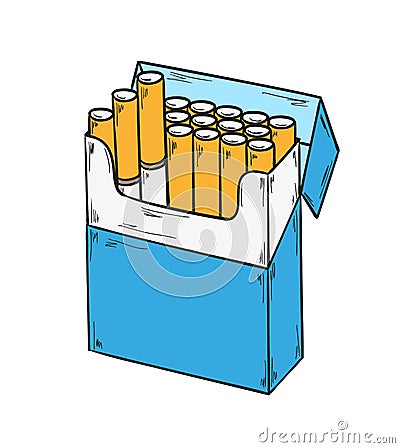 Pack of cigarettes Vector Illustration