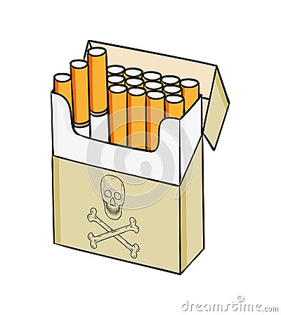 Pack of cigarettes Vector Illustration