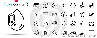 Pack of Computer, International globe and Medical phone line icons. Pictogram icon. Vector Vector Illustration