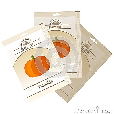 Pack of Pumpkin seeds Vector Illustration