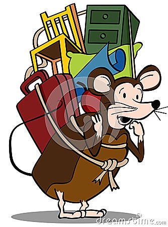 Pack Rat Vector Illustration