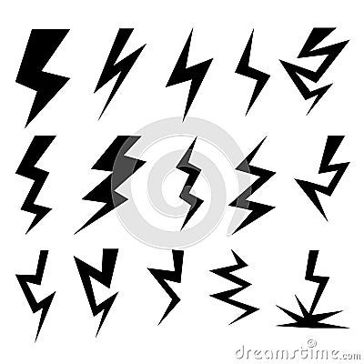 Pack of Thunder collection Vector Illustration