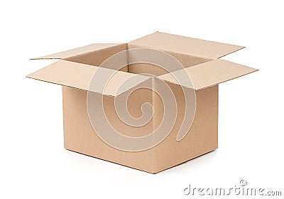 Package Box Opened Stock Photo