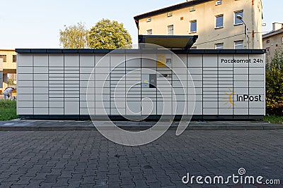 Package colleciton machine by InPost Editorial Stock Photo