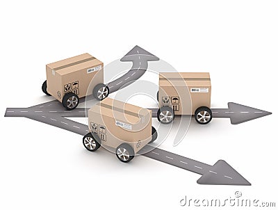 Package delivery Stock Photo