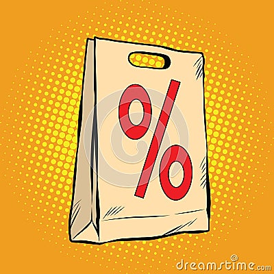 Package discount percent sale Vector Illustration