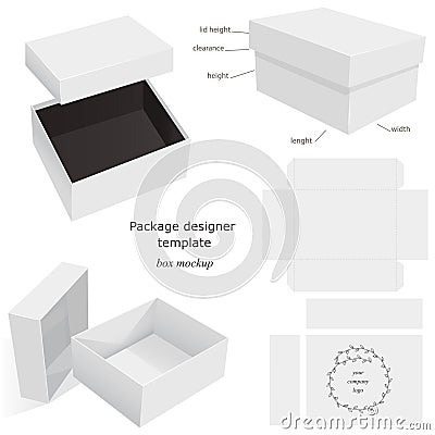 Package Mockup Box Vector Illustration