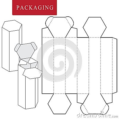 Package for object.Isolated White Retail Mock up Vector Illustration