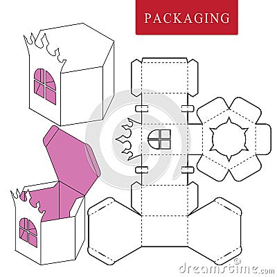 Package for object.Vector Illustration of Box Vector Illustration