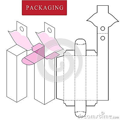 Packaging Design.Vector Illustration of Box. Vector Illustration