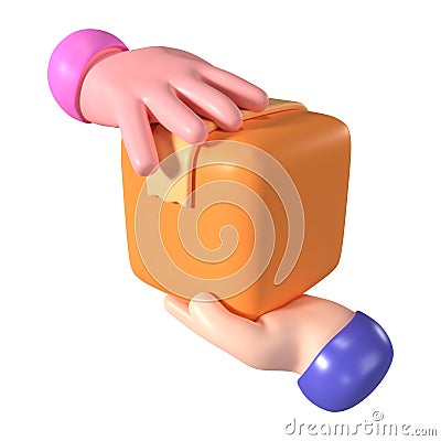 Package Received 3D Illustration Icon Stock Photo